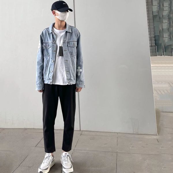 croosin brand net red same light color cross men's spring and autumn loose korean fashion spirit boy denim jacket 0i1x, Black;brown
croosin brand net red same light color cross men's spring and autumn loose korean fashion spirit boy denim jacket 0i1x, Black;brown