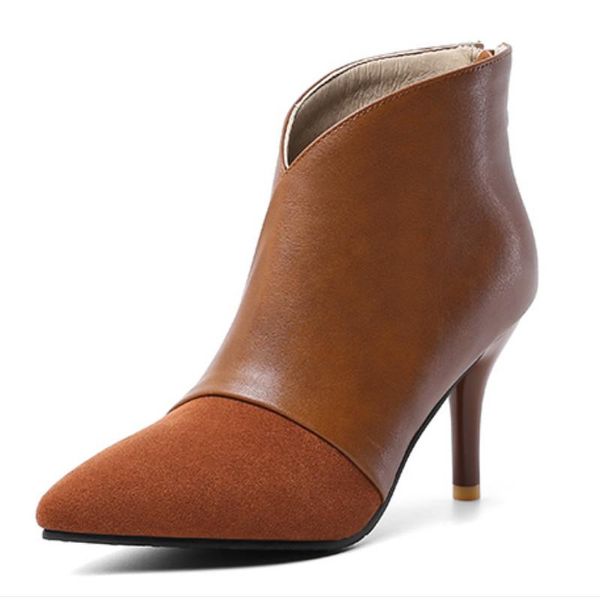 boots fanyuan patchwork flock pu leather thin high heel women shoes zipper pointed toe autumn winter ankle size 30-48, Black
boots fanyuan patchwork flock pu leather thin high heel women shoes zipper pointed toe autumn winter ankle size 30-48, Black