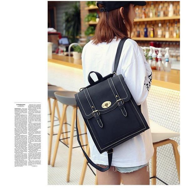 backpack college wind lock female retro pu junior high school student shoulder dual-use
backpack college wind lock female retro pu junior high school student shoulder dual-use