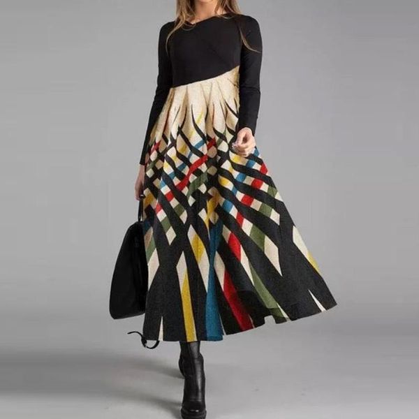 casual dresses elegant women vintage long dress o-neck a-line autumn sleeves slim party ladies loose printed, Black;gray
casual dresses elegant women vintage long dress o-neck a-line autumn sleeves slim party ladies loose printed, Black;gray