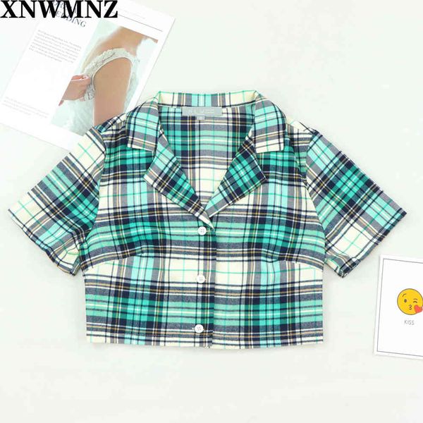 women's slimmed-down short-sleeved plaid shirt womens blouse party shirts clothing blusas mujer de moda za 210510, White
women's slimmed-down short-sleeved plaid shirt womens blouse party shirts clothing blusas mujer de moda za 210510, White