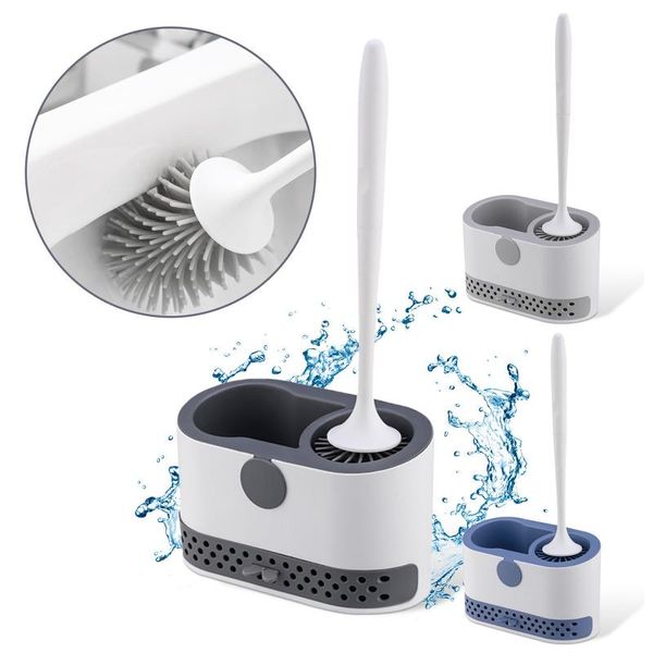 multifunction silicone toilet brush with holder creative cleaning set soft plastic long handle bath accessory
multifunction silicone toilet brush with holder creative cleaning set soft plastic long handle bath accessory