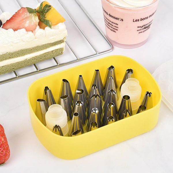 baking & pastry tools 1 set stainless steel nozzle tips cookie biscuits icing piping cream converter diy cake decorating