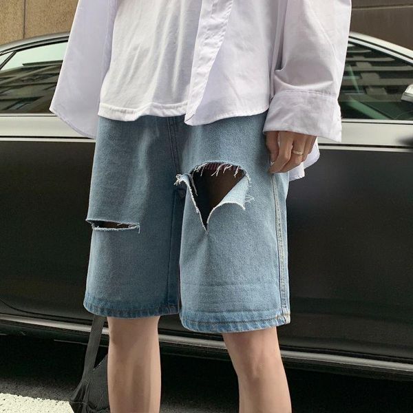 summer ripped men's fashion retro casual hole denim shorts men streetwear loose hip-hop straight mens, White;black
summer ripped men's fashion retro casual hole denim shorts men streetwear loose hip-hop straight mens, White;black