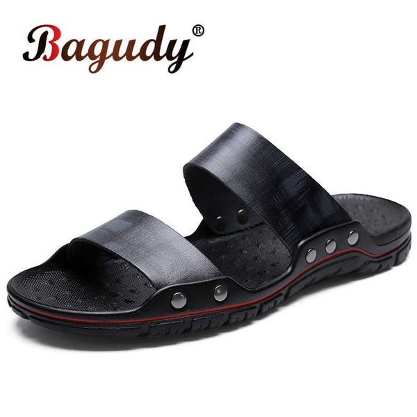 lightweight summer men's beach leather slippers big size home soft flat slippers breathable casual shoes men slippers sandals 210619, Black
lightweight summer men's beach leather slippers big size home soft flat slippers breathable casual shoes men slippers sandals 210619, Black