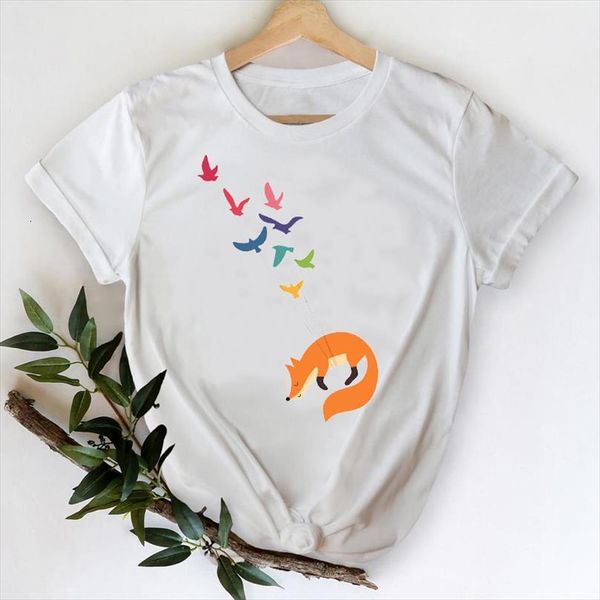 and women fox animal mens t shirt spring 90s cartoon kawaii clothes printing graphic print female tee, White;black
and women fox animal mens t shirt spring 90s cartoon kawaii clothes printing graphic print female tee, White;black
