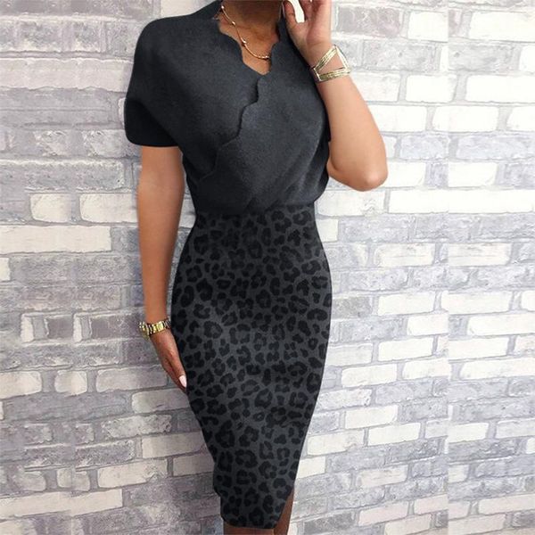 casual dresses leopard summer dress women short sleeve woman female v neck sheath bodycon for 2021 robe femme, Black;gray
casual dresses leopard summer dress women short sleeve woman female v neck sheath bodycon for 2021 robe femme, Black;gray