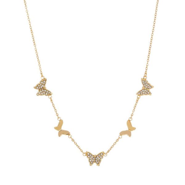 chains simple temperament inlaid butterfly women's necklace tassel single layer clavicle chain banquet gift type, Silver
chains simple temperament inlaid butterfly women's necklace tassel single layer clavicle chain banquet gift type, Silver