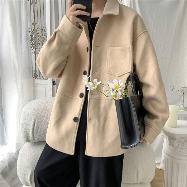 men's jackets hybskr autumn winter mens woolen solid color oversized male coats fashion harajuku outerwear vintage clothing, Black;brown
men's jackets hybskr autumn winter mens woolen solid color oversized male coats fashion harajuku outerwear vintage clothing, Black;brown