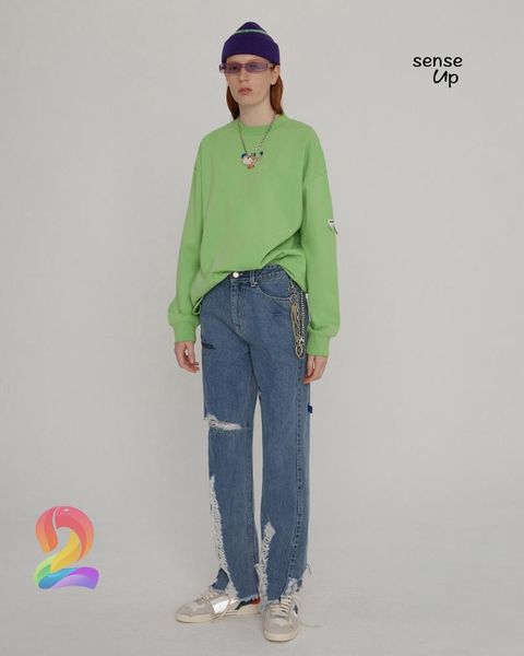 korean trendy brand ader error high-waisted jeans aedrerror yang mi with the same paragraph hole letter printing casual trousers men's, Blue
korean trendy brand ader error high-waisted jeans aedrerror yang mi with the same paragraph hole letter printing casual trousers men's, Blue