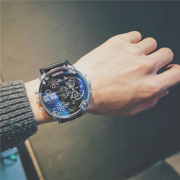 watch male mainstream fashion big dial assertive european american personalized creative double inserts with calendar mens wristwatches, Slivery;brown
watch male mainstream fashion big dial assertive european american personalized creative double inserts with calendar mens wristwatches, Slivery;brown