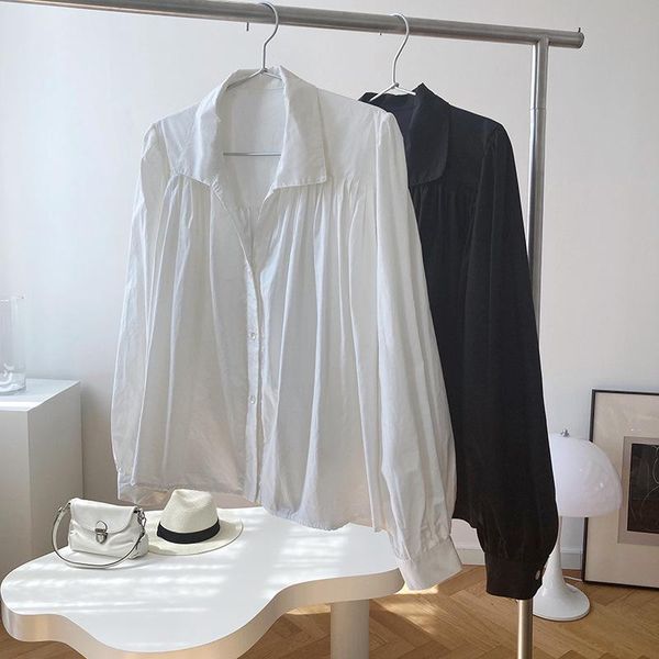 vintage pleated loose shirt 2021 solid white blouse women cotton blusas autumn casual ol lapel shirts puff sleeve chemise femme women's
vintage pleated loose shirt 2021 solid white blouse women cotton blusas autumn casual ol lapel shirts puff sleeve chemise femme women's