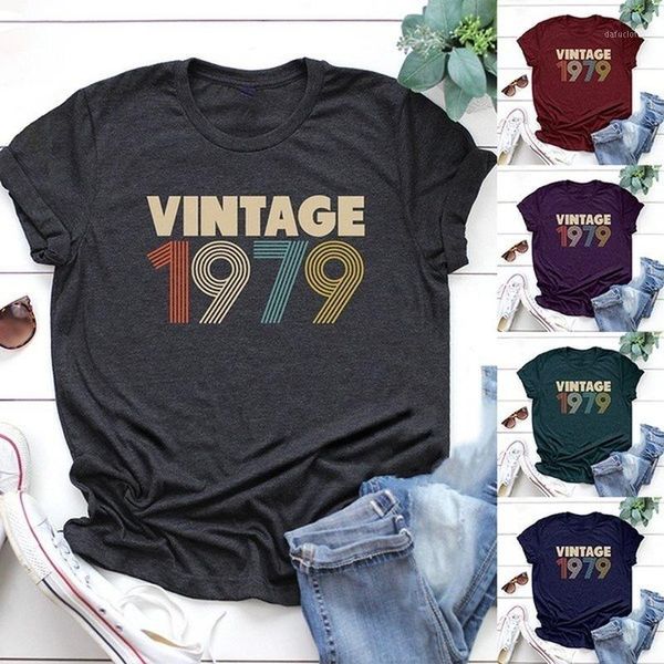women's t-shirt 1979 letter print t shirt women short sleeve o neck loose tshirt summer tee camisetas mujer, White
women's t-shirt 1979 letter print t shirt women short sleeve o neck loose tshirt summer tee camisetas mujer, White