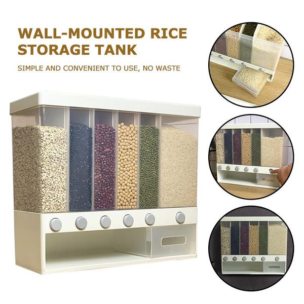 storage bottles & jars wall-mounted press cereals dispenser rice chocolate beans kitchen organize seal tank dry food container
storage bottles & jars wall-mounted press cereals dispenser rice chocolate beans kitchen organize seal tank dry food container