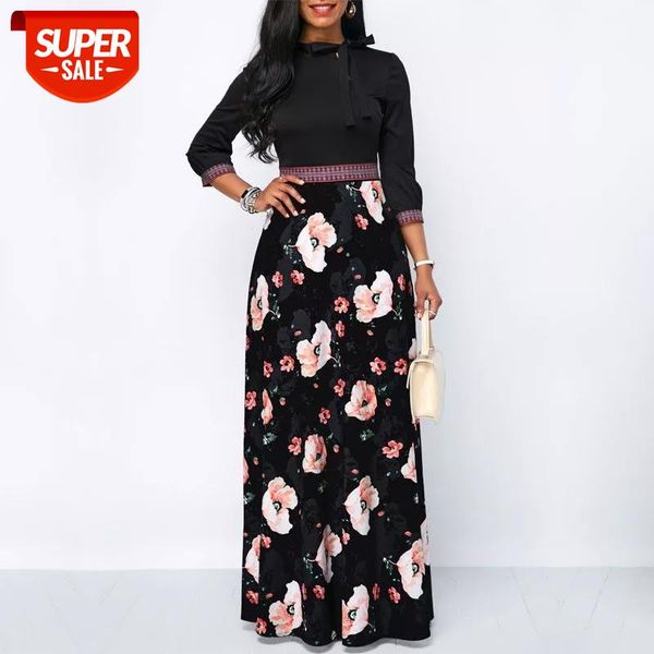 long maxi dresses for women bohemia hollow neck three quarter sleeve floral print ethnic summer beach female stylish style dress #hp56, White;black
long maxi dresses for women bohemia hollow neck three quarter sleeve floral print ethnic summer beach female stylish style dress #hp56, White;black