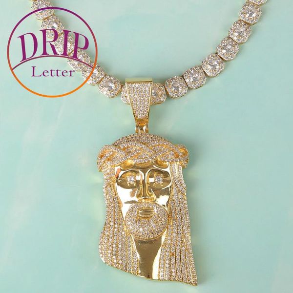 pendant necklaces big religious jesus head with gold color 9mm square chain 5a cubic zircon men's hip hop jewelry for gift, Silver
pendant necklaces big religious jesus head with gold color 9mm square chain 5a cubic zircon men's hip hop jewelry for gift, Silver