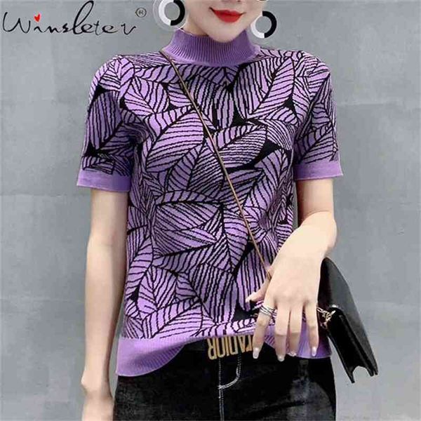 summer european clothes knit elastic t-shirt fashion leaves jacquard women slim bottoming shirt tees t13508a 210421, White
summer european clothes knit elastic t-shirt fashion leaves jacquard women slim bottoming shirt tees t13508a 210421, White