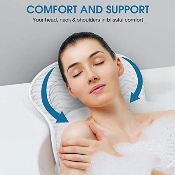 air mesh spa bath pillow home massage cushion neck back rest with suction cup soft bathroom comfortable accessory set
air mesh spa bath pillow home massage cushion neck back rest with suction cup soft bathroom comfortable accessory set