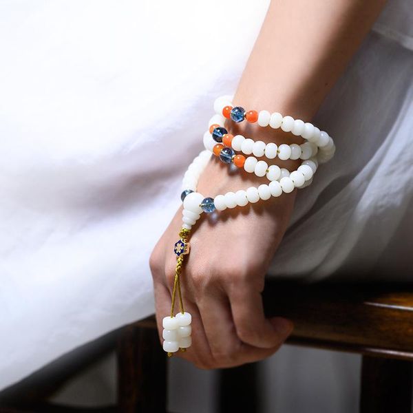 beaded, strands natural white jade bodhi root bracelet 108 beads necklace jewelry for men and women couples, Black
beaded, strands natural white jade bodhi root bracelet 108 beads necklace jewelry for men and women couples, Black