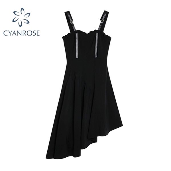 black spaghetti strap dress women summer gothic punk patchwork irregular dresses female harajuku sleeveless cool frcoks 210430, Black;gray
black spaghetti strap dress women summer gothic punk patchwork irregular dresses female harajuku sleeveless cool frcoks 210430, Black;gray