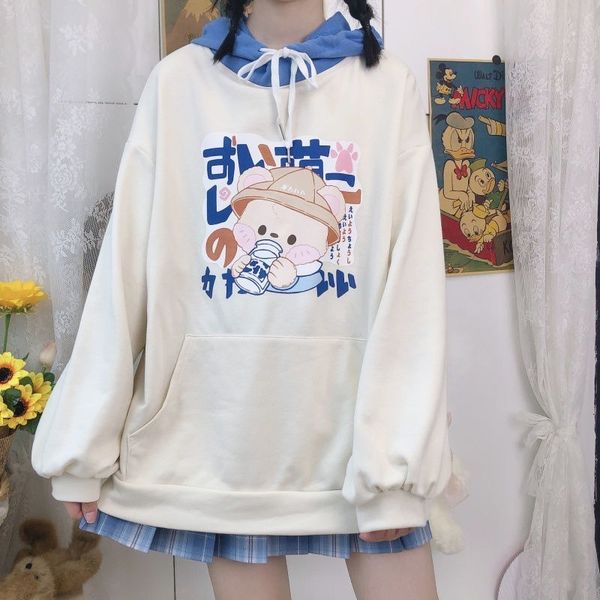women's jackets deeptown kawaii hoodie japanese female impression of cartoon sweatpants long sleeve beautiful winter sweater women', Black;brown
women's jackets deeptown kawaii hoodie japanese female impression of cartoon sweatpants long sleeve beautiful winter sweater women', Black;brown