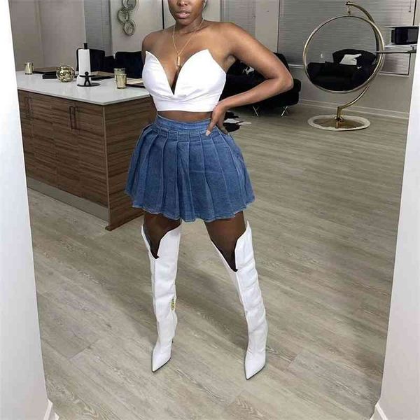 skirts fashion summer denim mini pleated skirt ladies high waist jeans shorts women ruffles korean e0jq, Black
skirts fashion summer denim mini pleated skirt ladies high waist jeans shorts women ruffles korean e0jq, Black
