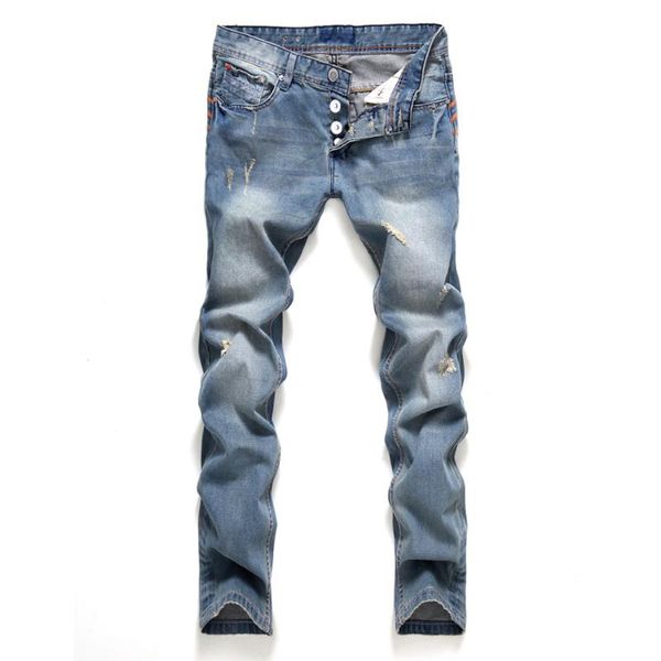 men's jeans men classic mens blue color cotton ripped hole for brand designer biker jean long pants
men's jeans men classic mens blue color cotton ripped hole for brand designer biker jean long pants