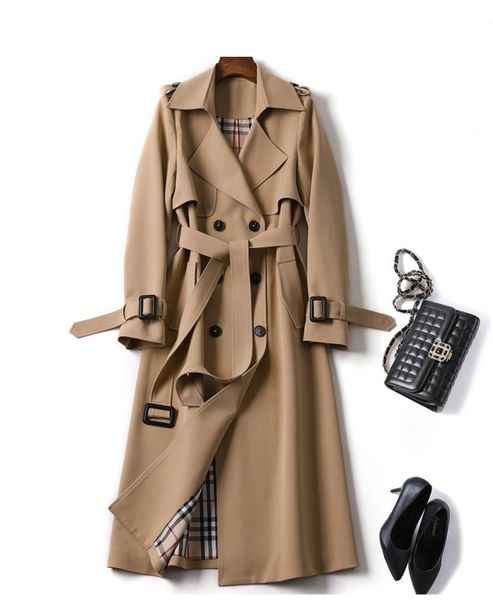 women's trench coats fashion korean style oversized coat double-breasted long with belt office lady windbreaker spring autumn cloak, Tan;black
women's trench coats fashion korean style oversized coat double-breasted long with belt office lady windbreaker spring autumn cloak, Tan;black