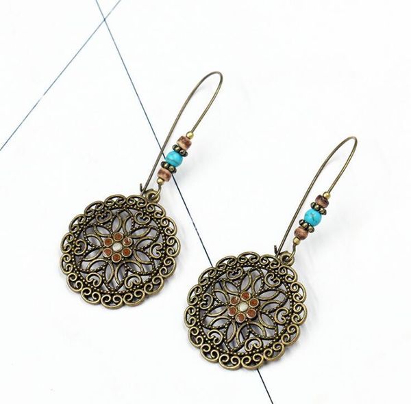 fashion creative round openwork flowers retro earrings female european and american trend jewelry wholesale factory dir dangle & chandelier, Silver
fashion creative round openwork flowers retro earrings female european and american trend jewelry wholesale factory dir dangle & chandelier, Silver