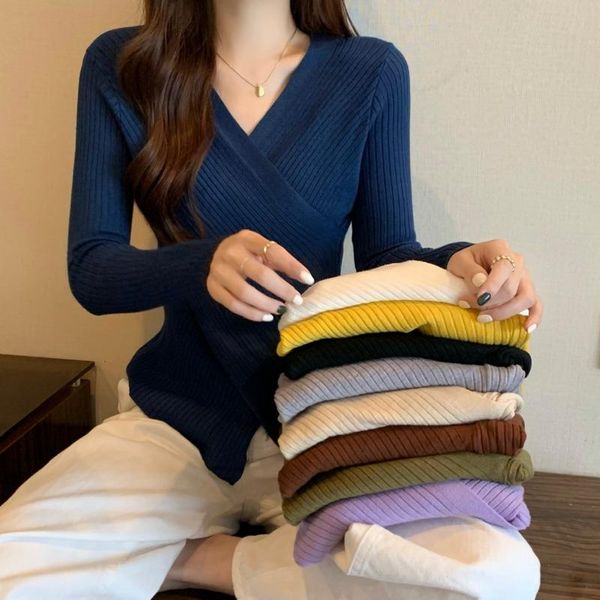 women's sweaters thin cross knit autumn and winter 2021 pullover design sense of minority versatile bottoming shirt, White;black
women's sweaters thin cross knit autumn and winter 2021 pullover design sense of minority versatile bottoming shirt, White;black