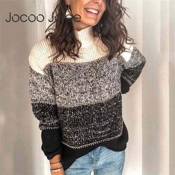women vintage striped winter patchwork loose pullovers elegant harajuku knitted sweater hit color jumpers 210416, White;black
women vintage striped winter patchwork loose pullovers elegant harajuku knitted sweater hit color jumpers 210416, White;black