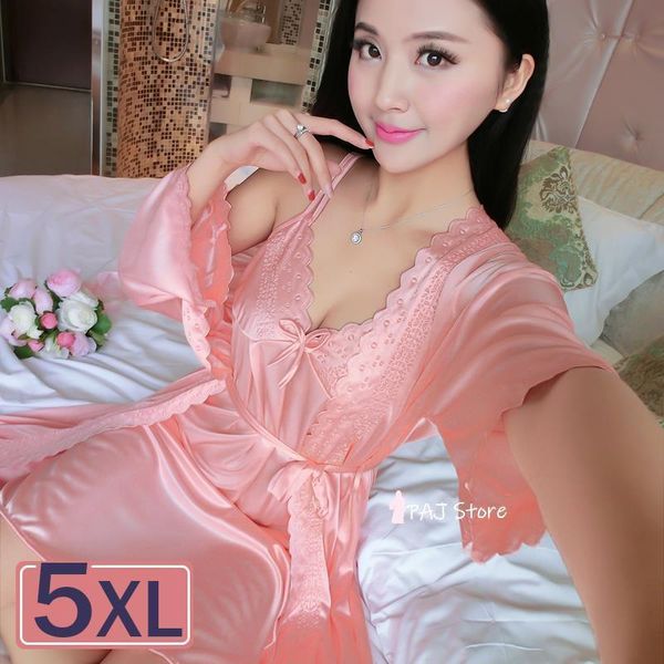 women's sleepwear kimono woman summer bridesmaid robes silk dress pijamas women underwear plus size lingere bridal robe nightie -5xl, Black;red
women's sleepwear kimono woman summer bridesmaid robes silk dress pijamas women underwear plus size lingere bridal robe nightie -5xl, Black;red