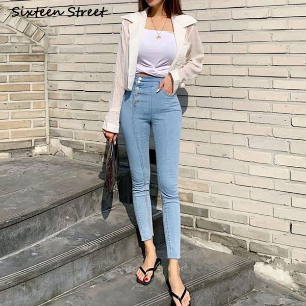 side buttons women's high waist jeans washed blue korean clothes ankle length pants female denim aesthetic y2k femme 2021
side buttons women's high waist jeans washed blue korean clothes ankle length pants female denim aesthetic y2k femme 2021