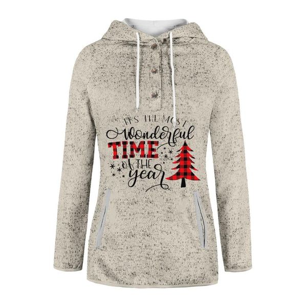 women's hoodies & sweatshirts 2021 christmas lady hooded sweatshirt pullover pockets drawstring women buttons collar moletom feminino, Black
women's hoodies & sweatshirts 2021 christmas lady hooded sweatshirt pullover pockets drawstring women buttons collar moletom feminino, Black