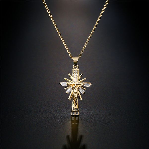 eternal classic undead jesus cross pendant necklace real gold electroplated popular religious jewelry, Silver
eternal classic undead jesus cross pendant necklace real gold electroplated popular religious jewelry, Silver