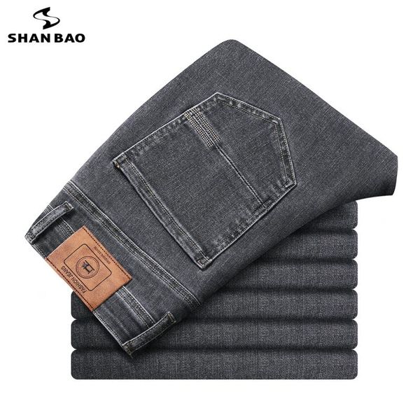 men's jeans shan bao 2021 autumn and winter brand fitted straight stretch gray denim classic youth fashion slim, Blue
men's jeans shan bao 2021 autumn and winter brand fitted straight stretch gray denim classic youth fashion slim, Blue
