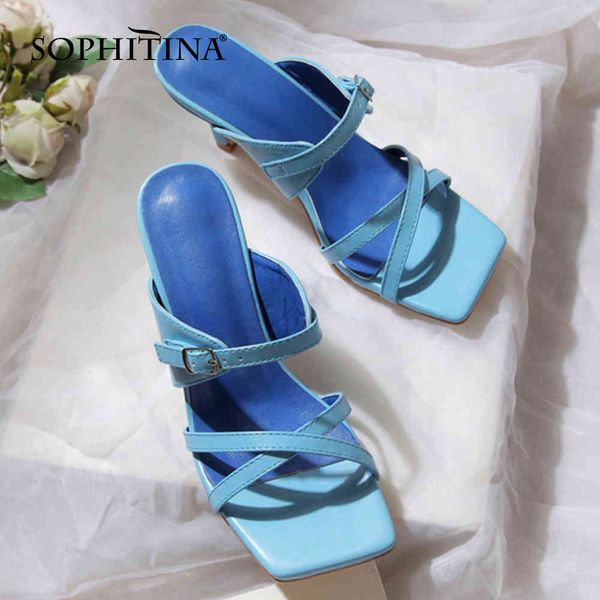 sophitina sandals woman blue solid cross narrow band buckle strap slip on high thin heel dress office lady fashion shoes pb71 210513, Black
sophitina sandals woman blue solid cross narrow band buckle strap slip on high thin heel dress office lady fashion shoes pb71 210513, Black