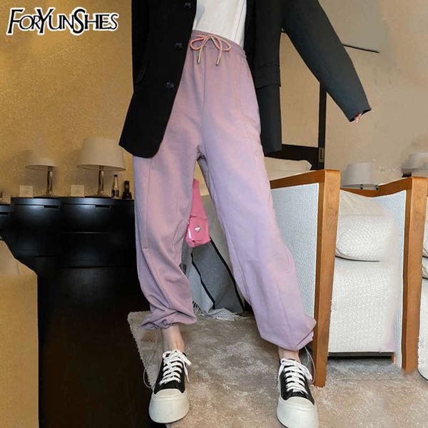 foryunshes autumn winter women casual sweatpants female high waist jogging beam feet pants cotton loose sporty trousers 210709, Black;white
foryunshes autumn winter women casual sweatpants female high waist jogging beam feet pants cotton loose sporty trousers 210709, Black;white