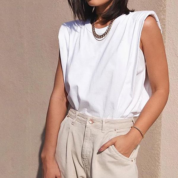 womens t shirt arrive solid simple design women o neck sleeveless casual vintage style elegant summer top, White
womens t shirt arrive solid simple design women o neck sleeveless casual vintage style elegant summer top, White