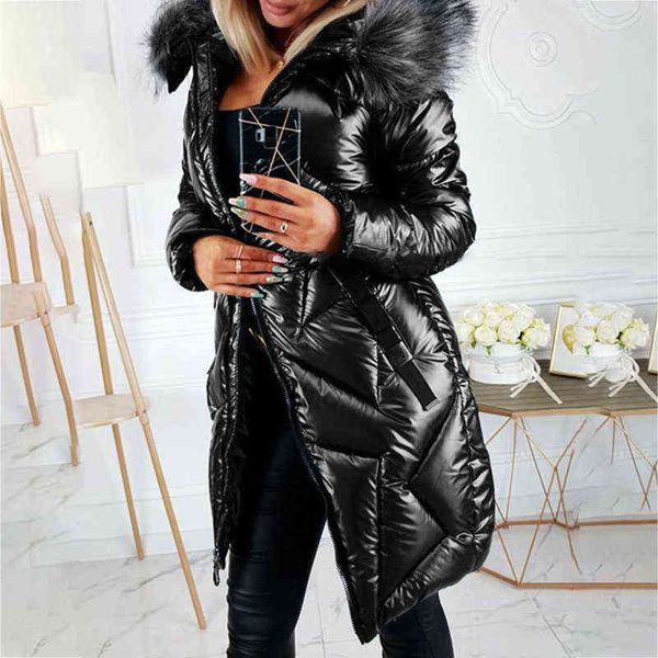 plus size women winter hooded thick long jacket solid irregular lines casual glossy warm cotton padded parkas fur collar coat 211130, Black
plus size women winter hooded thick long jacket solid irregular lines casual glossy warm cotton padded parkas fur collar coat 211130, Black