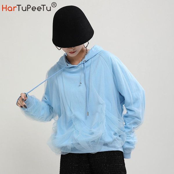 women's hoodies & sweatshirts spring autumn women hoodie stylish patchwork mesh ladysweatshirt oversize black blue lace-up hooded coat
women's hoodies & sweatshirts spring autumn women hoodie stylish patchwork mesh ladysweatshirt oversize black blue lace-up hooded coat