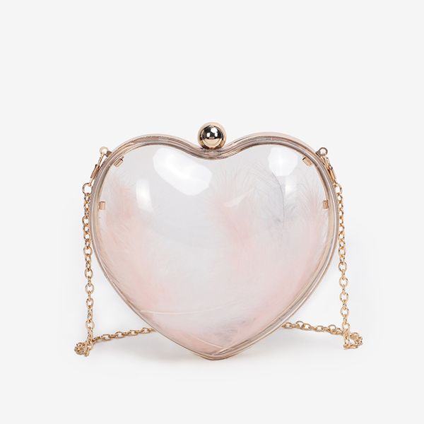 2021 heart shaped bag single shoulder messenger bag chain transparent personalized women's summer student
2021 heart shaped bag single shoulder messenger bag chain transparent personalized women's summer student