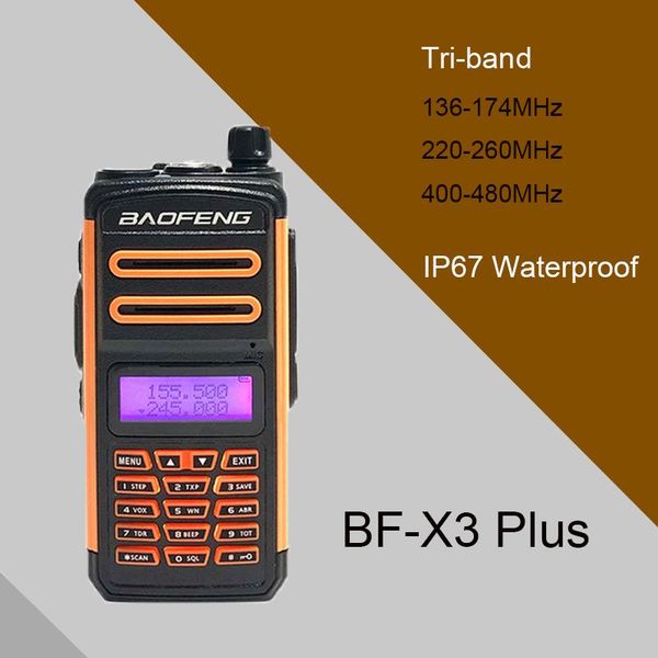 bf-x3 type baofeng two way radio tri-band ham cb hf transceiver ip67 waterproof walkie talkie
bf-x3 type baofeng two way radio tri-band ham cb hf transceiver ip67 waterproof walkie talkie