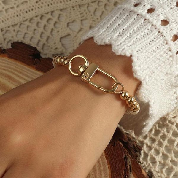 link, chain gold silver color pearl bracelets for women & men fashion beaded bracelet jewelry girl friend gifts, Black
link, chain gold silver color pearl bracelets for women & men fashion beaded bracelet jewelry girl friend gifts, Black