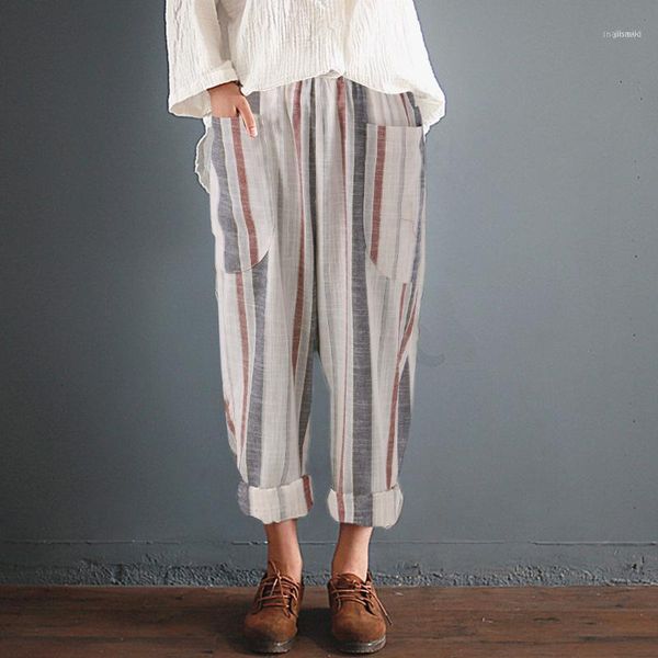 women's pants & capris women's 2022 summer women striped elastic high waist cotton linen harem pantalon femme trousers sweatpants, Black;white
women's pants & capris women's 2022 summer women striped elastic high waist cotton linen harem pantalon femme trousers sweatpants, Black;white
