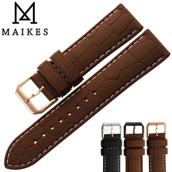 watch bands maikes 20mm 22mm silicone rubber band men dive sports black watchbands white string strap rose gold buckle, Black;brown
watch bands maikes 20mm 22mm silicone rubber band men dive sports black watchbands white string strap rose gold buckle, Black;brown