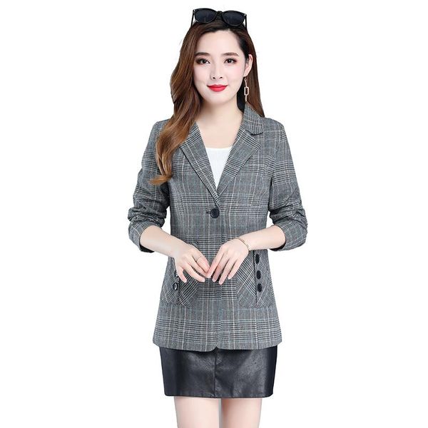 fashion autumn women plaid blazers and jackets work office lady suit slim single breasted business female blazer coat talever women's s, White;black
fashion autumn women plaid blazers and jackets work office lady suit slim single breasted business female blazer coat talever women's s, White;black