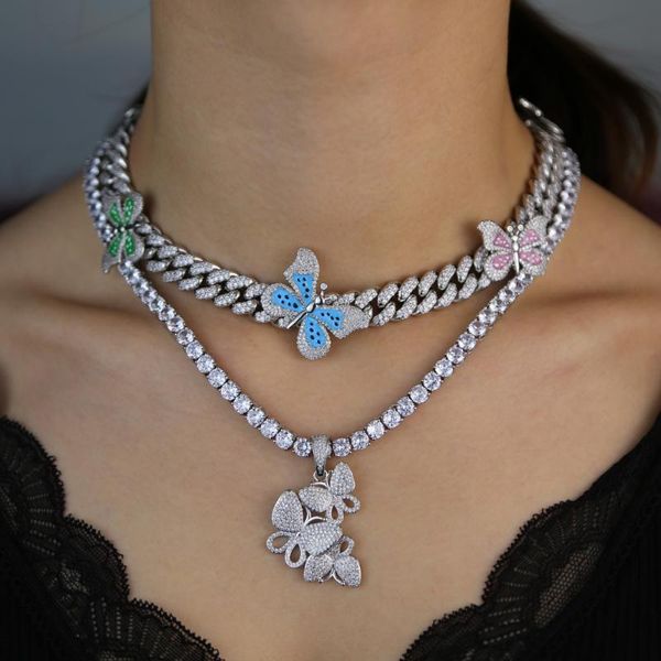 fashion women men charm jewelry iced out sparking bling 5mm cz tennis chain silver 3 pcs butterfly animal choker necklaces chains
fashion women men charm jewelry iced out sparking bling 5mm cz tennis chain silver 3 pcs butterfly animal choker necklaces chains