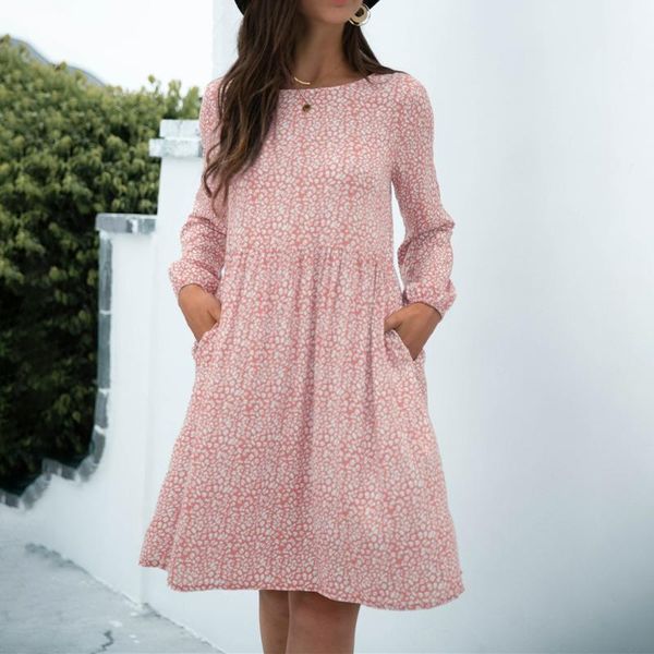 casual dresses autumn long sleeve dress o-neck pockets loose waist floral a-line midi elegant womens vintage vestidos 2021, Black;gray
casual dresses autumn long sleeve dress o-neck pockets loose waist floral a-line midi elegant womens vintage vestidos 2021, Black;gray