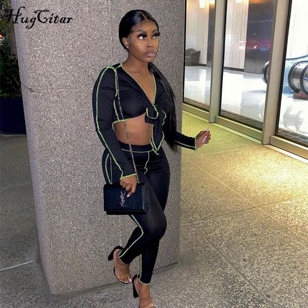 women's tracksuits hugcitar 2021 long sleeve bandage navel crop strectchy leggings 2 pieces set autumn winter women fashion casual trac, Gray
women's tracksuits hugcitar 2021 long sleeve bandage navel crop strectchy leggings 2 pieces set autumn winter women fashion casual trac, Gray